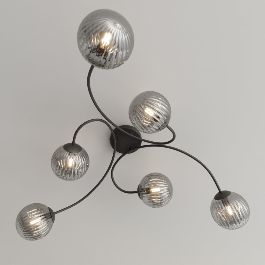 Loftlampe VIBRA 6xE14/10W/230V sort/grå