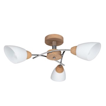 Loftlampe VILETTA 3xE27/60W/230V eg egetræ