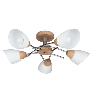 Loftlampe VILETTA 5xE27/40W/230V eg egetræ