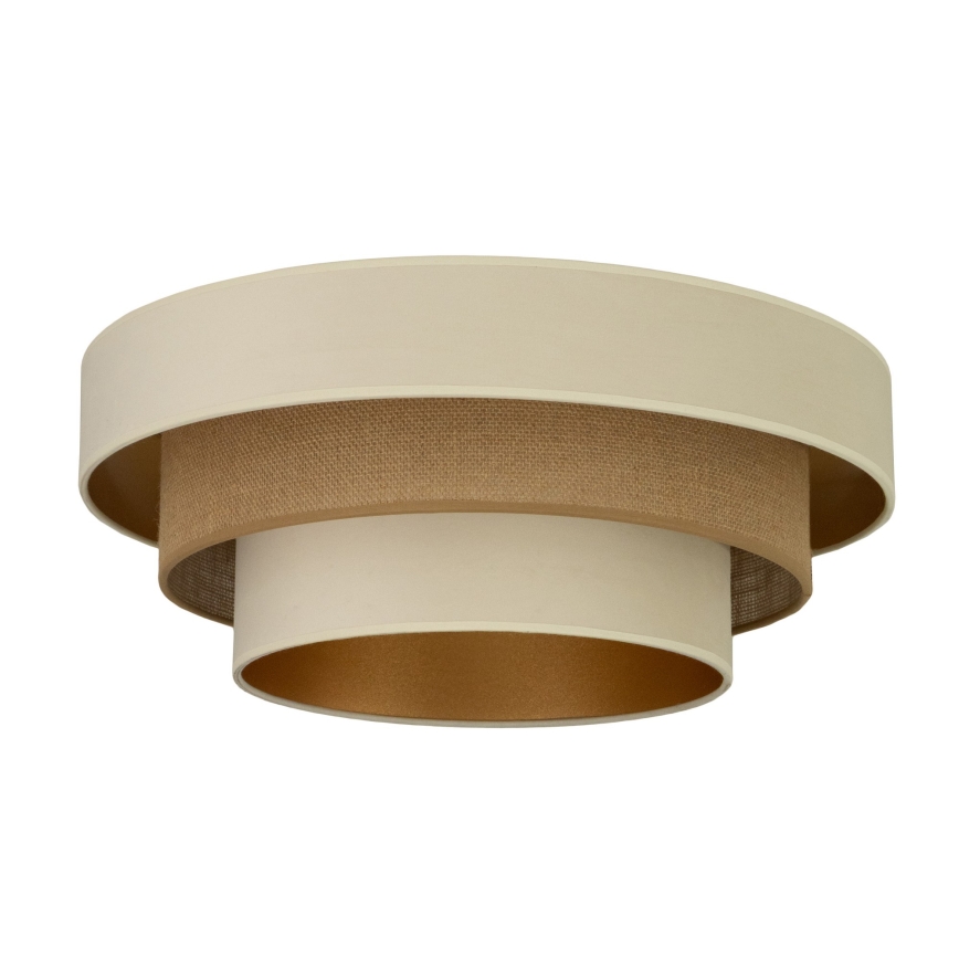 Loftlampe WENTA 1xE27/60W/230V Ø 50 cm beige/jute