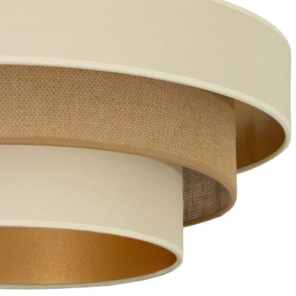 Loftlampe WENTA 1xE27/60W/230V Ø 50 cm beige/jute