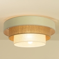 Loftlampe WENTA 1xE27/60W/230V Ø 50 cm beige/jute