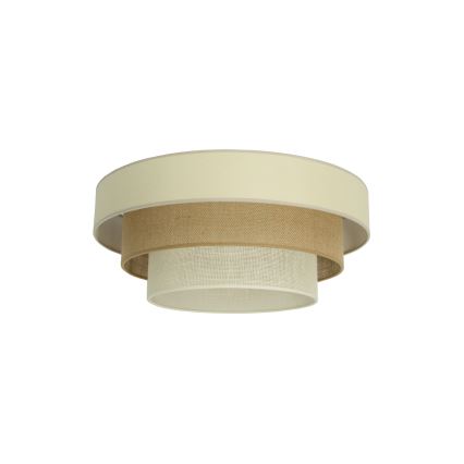 Loftlampe WENTA 1xE27/60W/230V Ø 50 cm beige/jute