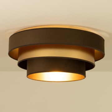 Loftlampe WENTA 1xE27/60W/230V Ø 50 cm brun/guld