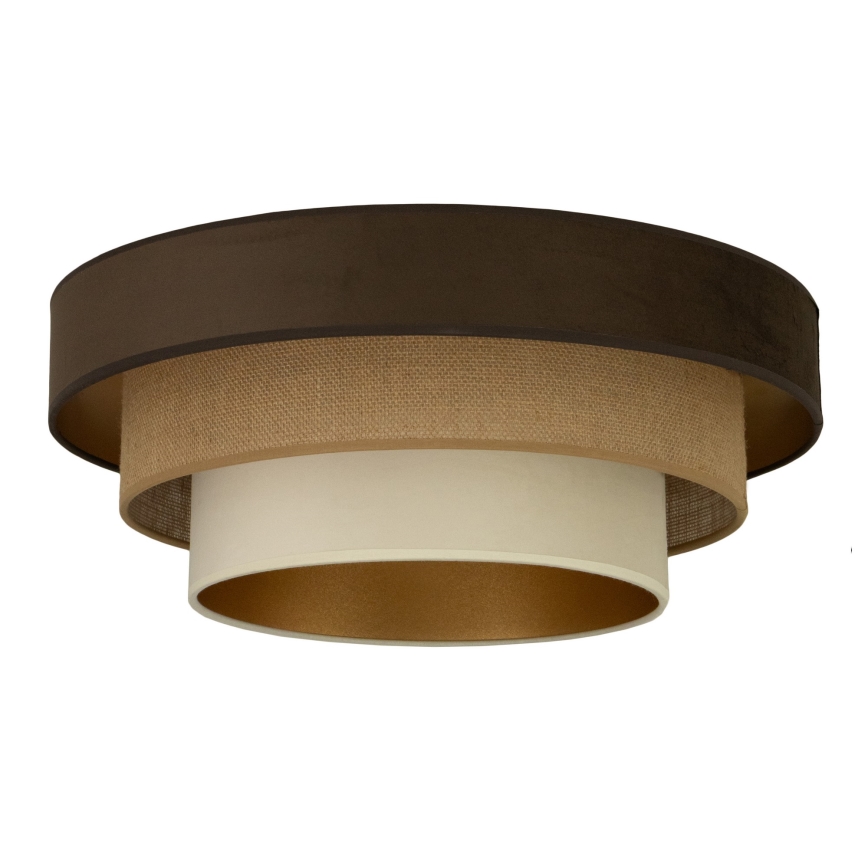 Loftlampe WENTA 1xE27/60W/230V Ø 50 cm brun/jute/beige