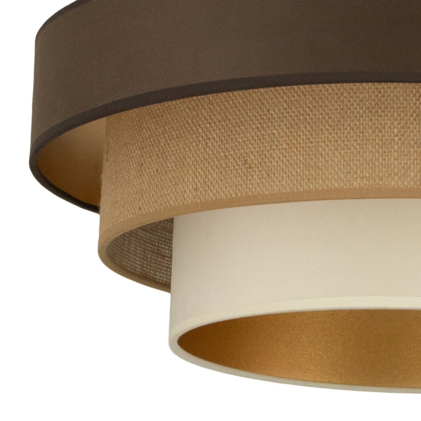 Loftlampe WENTA 1xE27/60W/230V Ø 50 cm brun/jute/beige