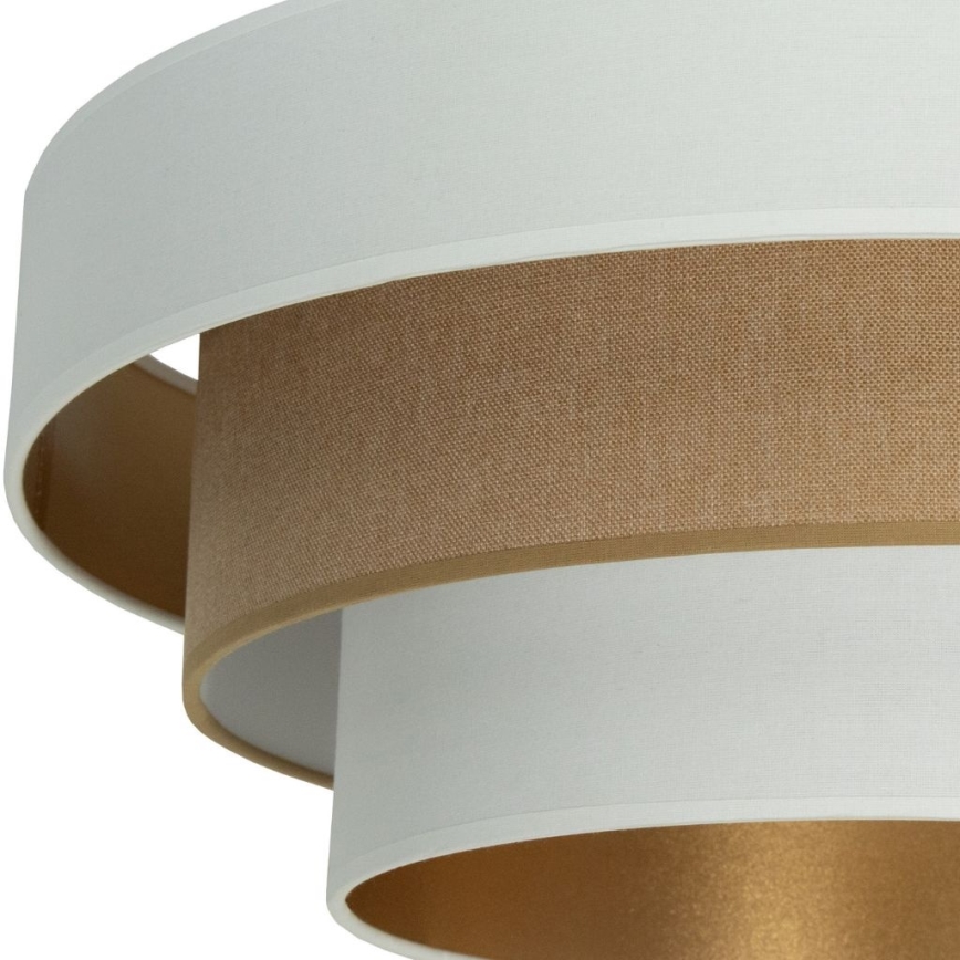 Loftlampe WENTA 1xE27/60W/230V Ø 50 cm, hvid/brun