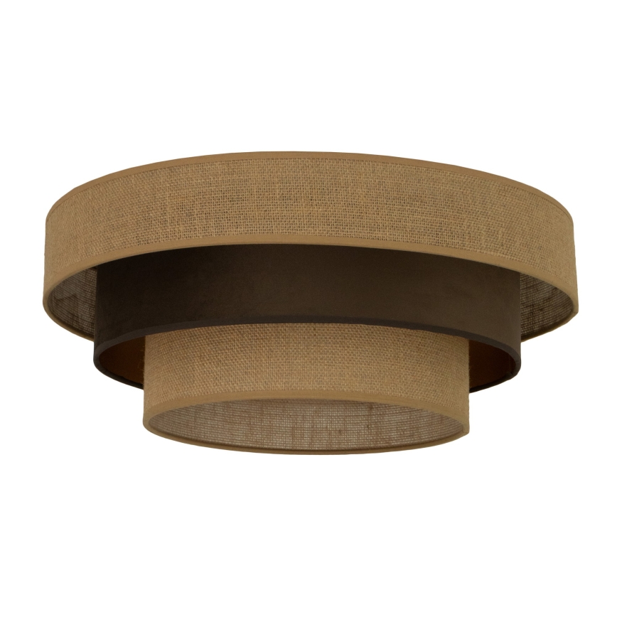 Loftlampe WENTA 1xE27/60W/230V Ø 50 cm jute/brun