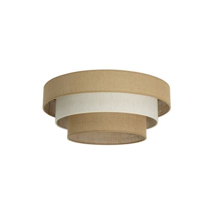 Loftlampe WENTA 1xE27/60W/230V Ø 50 cm jute/cremefarvet