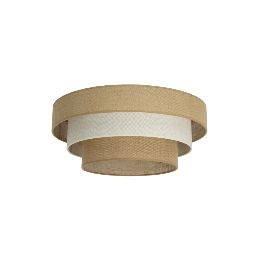 Loftlampe WENTA 1xE27/60W/230V Ø 50 cm jute/cremefarvet