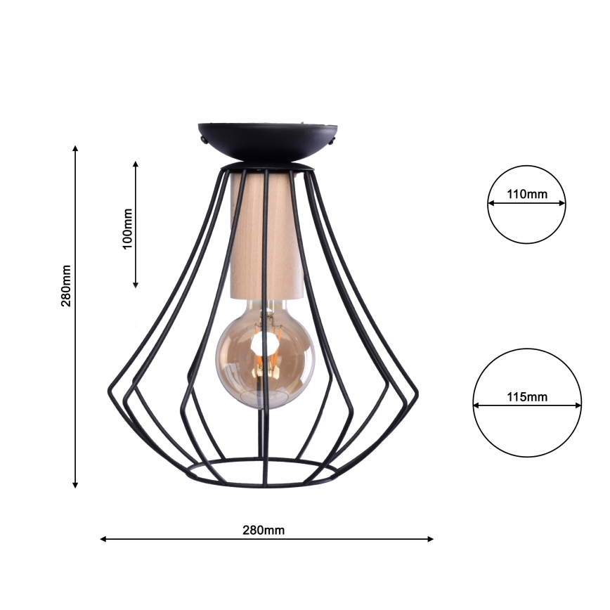 Loftlampe WILL 1xE27/60W/230V
