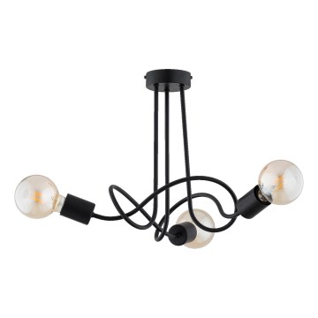 Loftlampe WINGO 3xE27/15W/230V sort