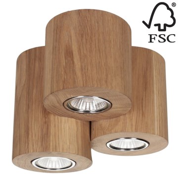 Loftlampe WOODDREAM 3xGU10/6W/230V - FSC-certificeret