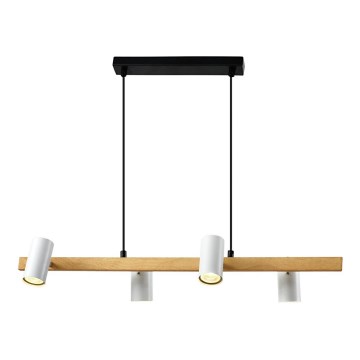 Loftlampe XILO 4xGU10/25W/230V bøg/hvid