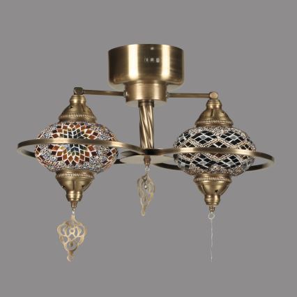 Loftlampe YENI 2xE27/40W/230V bronze