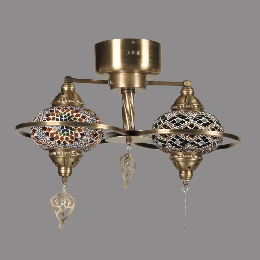 Loftlampe YENI 2xE27/40W/230V bronze