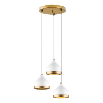 Loftlampe YILDO 3xE27/40W/230V hvid/guld