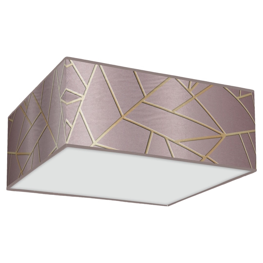 Loftlampe ZIGGY 3xE27/60W/230V pink/guldfarvet