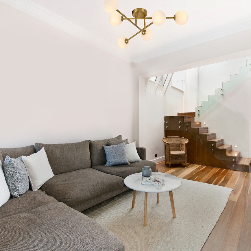 Loftmonteret lysekrone DORADO 6xG9/28W/230V gylden