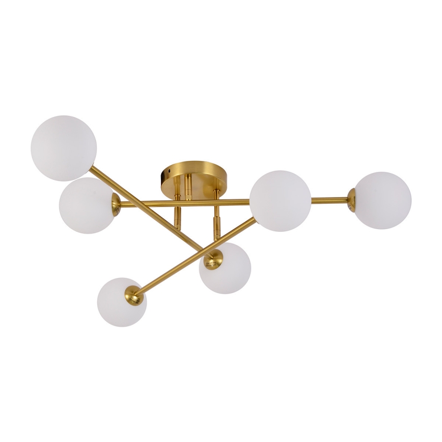 Loftmonteret lysekrone DORADO 6xG9/28W/230V gylden