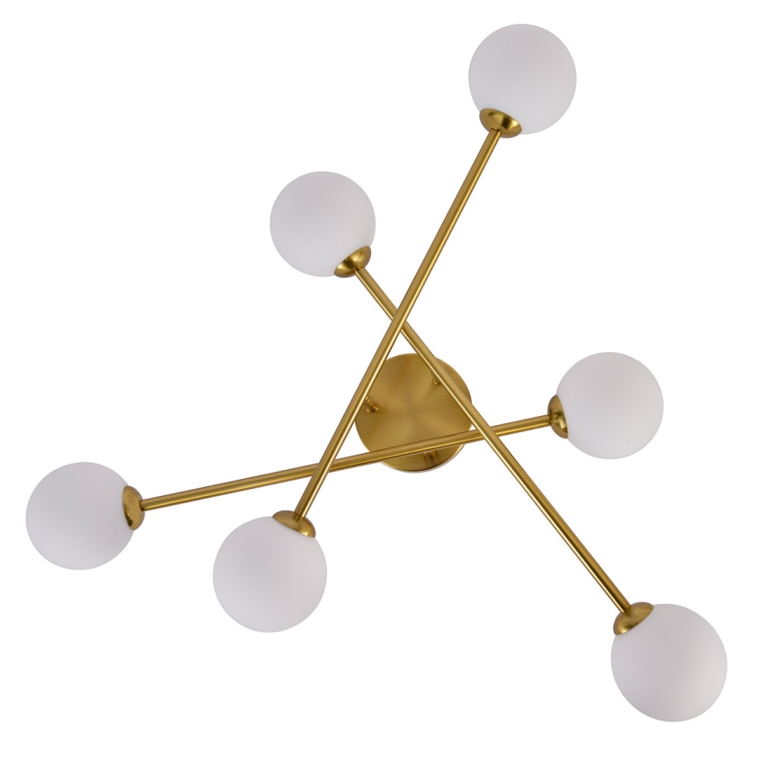 Loftmonteret lysekrone DORADO 6xG9/28W/230V gylden
