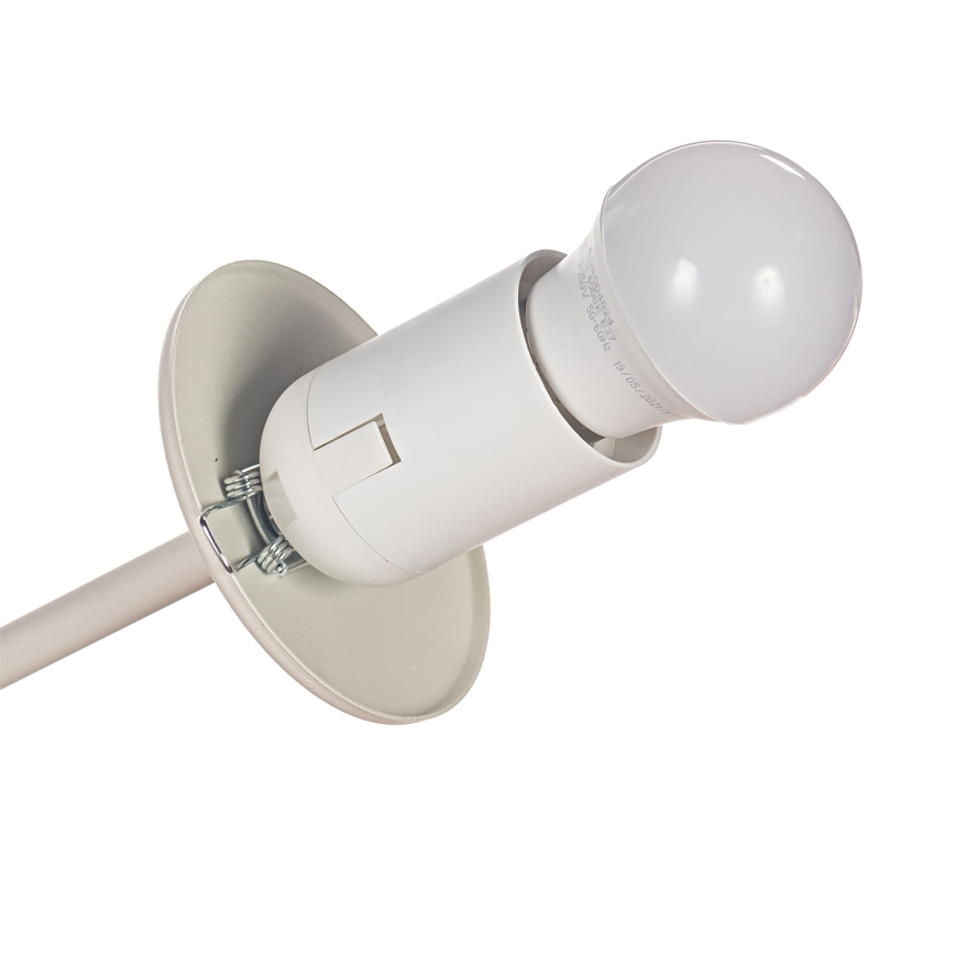 Loftmonteret lysekrone MOON 6xE27/15W/230V, cremefarvet
