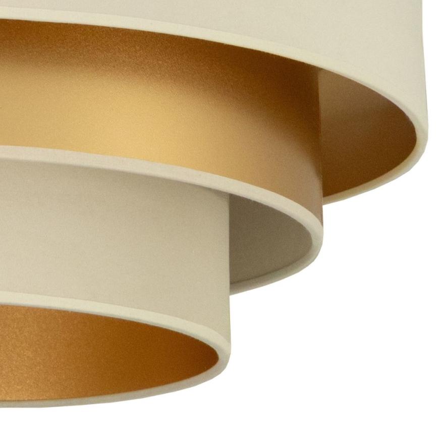 Loftmonteret lysekrone WENTA 1xE27/60W/230V Ø 50 cm beige/guld