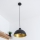 Loftpendel med kabel VESPER 1xE27/15W/230 Ø 30 cm sort/guld