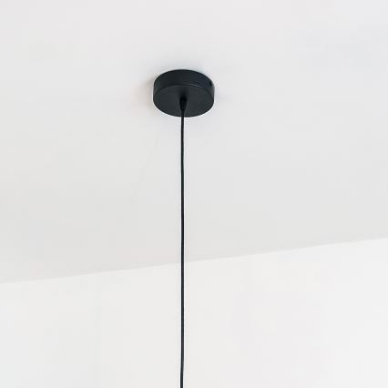 Loftpendel med kabel VESPER 1xE27/15W/230 Ø 30 cm sort/guld