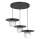 Loftpendel med wireophæng FLAT 3xE27/15W/230V sort