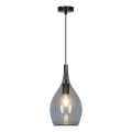 Loftpendel NEXT 1xE27/40W/230V røgfarvet sort