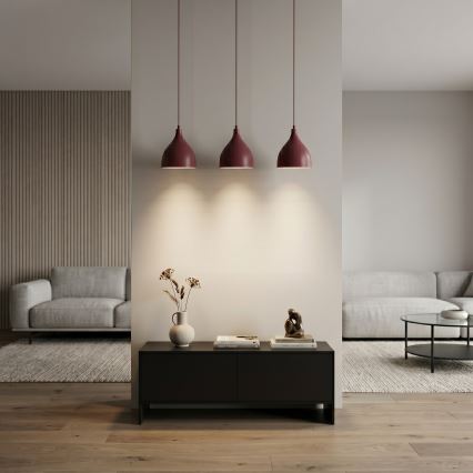 Loftpendel på kabel NOAK CLASSIC 3xE27/15W/230V bordeaux