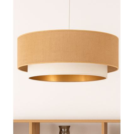 Loftpendel på kabel SARTA 1xE27/60W/230V hvid/jute