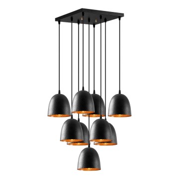 Loftpendel på kabel TATTOO 9xE27/40W/230V sort