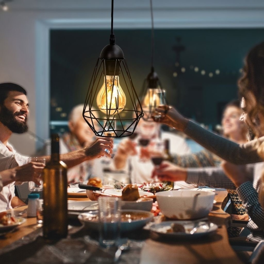 Loftpendel på ledning 1xE27/40W/230V sort