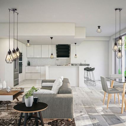 Loftpendel på ledning 1xE27/40W/230V sort