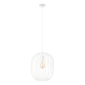 Loftpendel på ledning OVELLA 1xE27/15W/230V Ø 34 cm cremefarvet