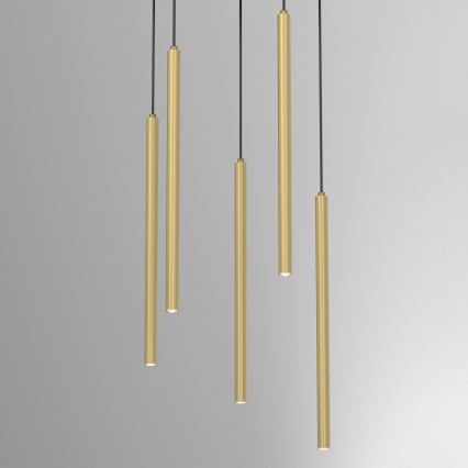 Loftpendel YORU på kabel, 8x G9/8W/230V, messing