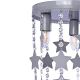 Loftslampe for børn ELZA stars 3xE27/60W/230V grå