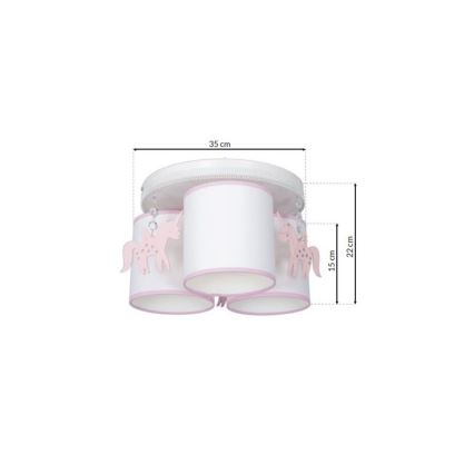 Loftslampe for børn UNI 3xE27/60W/230V