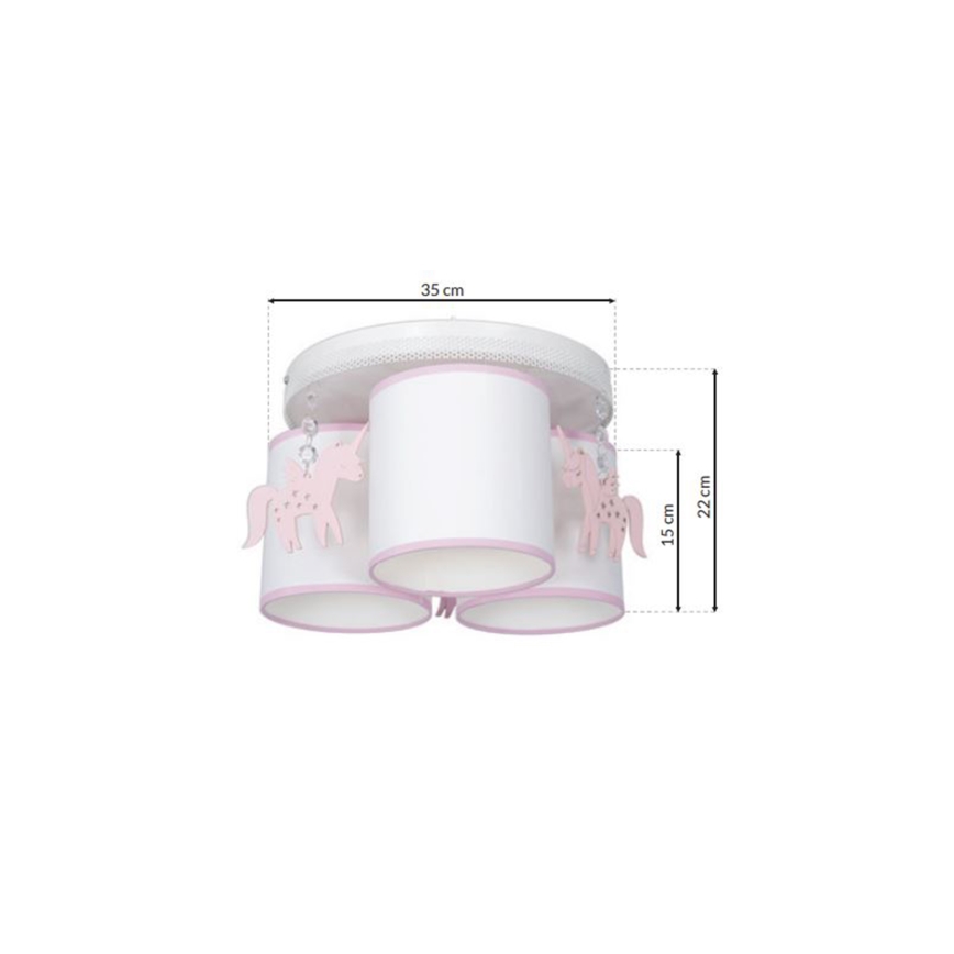 Loftslampe for børn UNI 3xE27/60W/230V