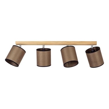 Loftspot BENITA 4xE27/25W/230V brun/eg