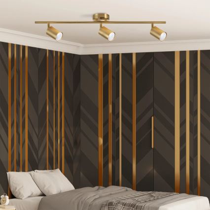 Loftspot GOLDIE 3xGU10/10W/230V guld