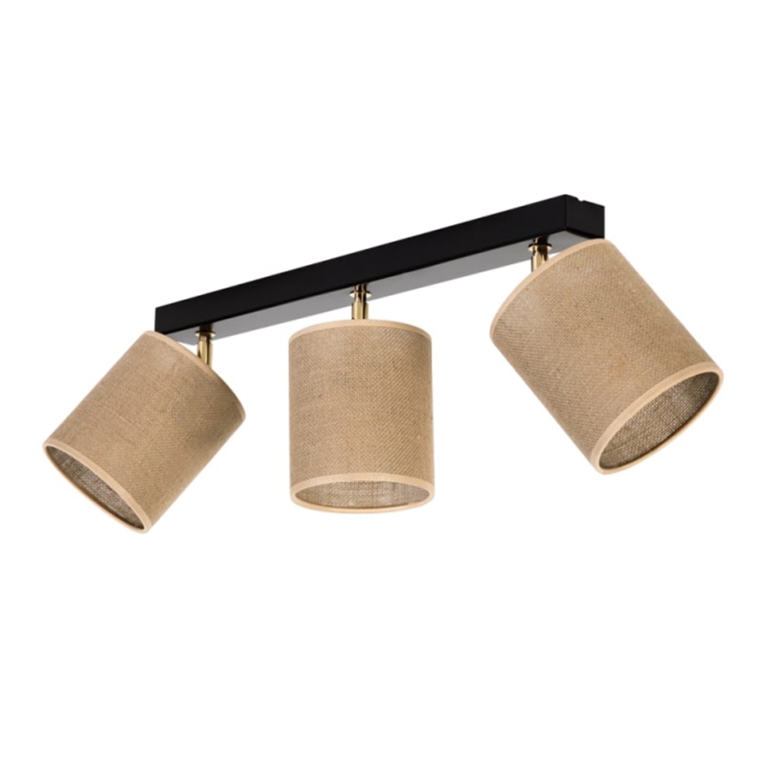 Loftspot JUTE 3xE27/25W/230V - FSC-certificeret