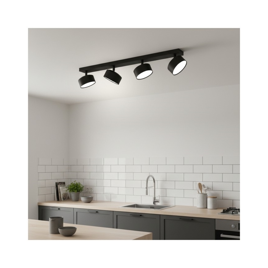 Loftspot LUNVIGO 4xGX53/35W/230V sort