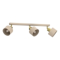 Loftspot PARKLA 3xE27/15W/230V beige/guld