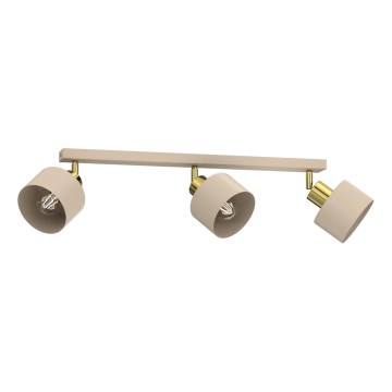 Loftspot PARKLA 3xE27/15W/230V beige/guld