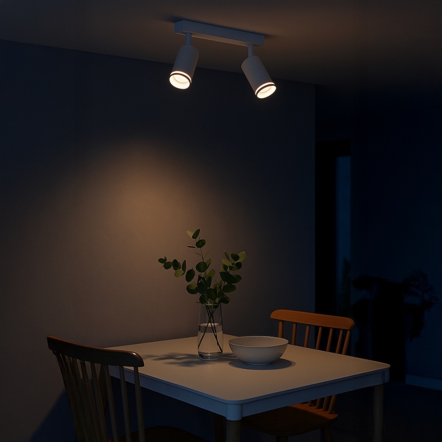 Loftspot PIPE 2xGU10/10W/230V hvid