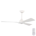 Loftventilator Ø 132 cm IP44 hvid + fjernbetjening