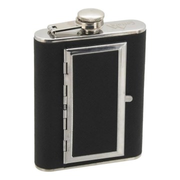 Lommelærke med cigaretui 175 ml sort